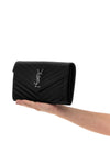 cassandre quilted grain de poudre leather clutch bag