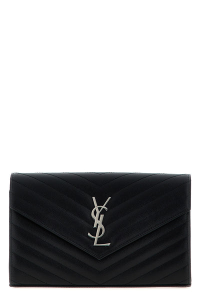 cassandre quilted grain de poudre leather clutch bag