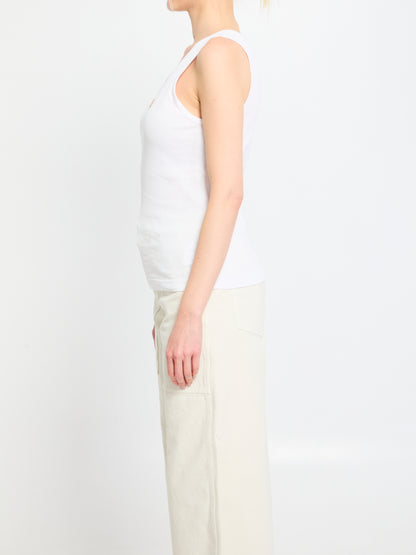 DOLCE&amp;GABBANA 38 ribbed tank top with dg 