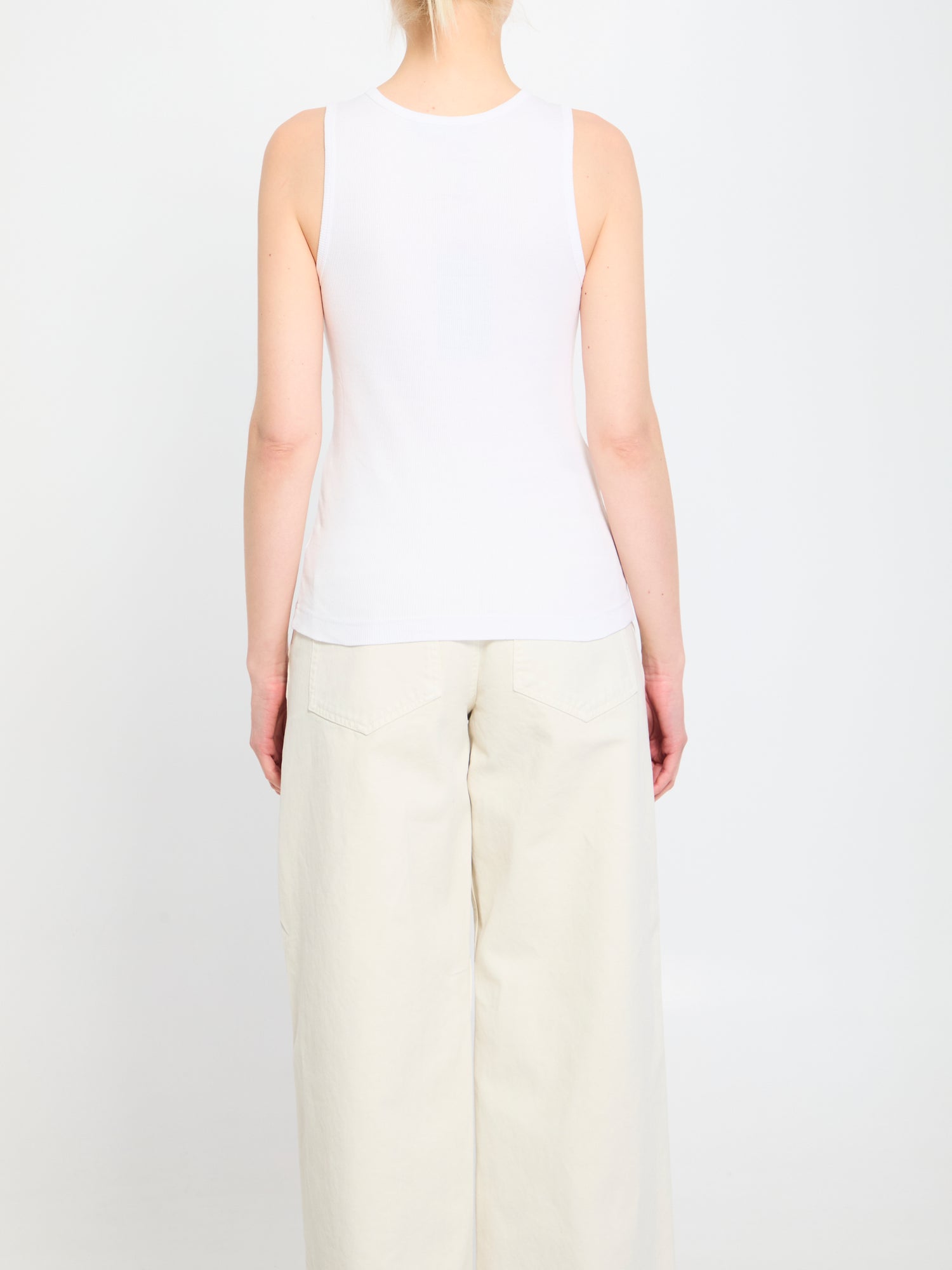 DOLCE&amp;GABBANA 38 ribbed tank top with dg 