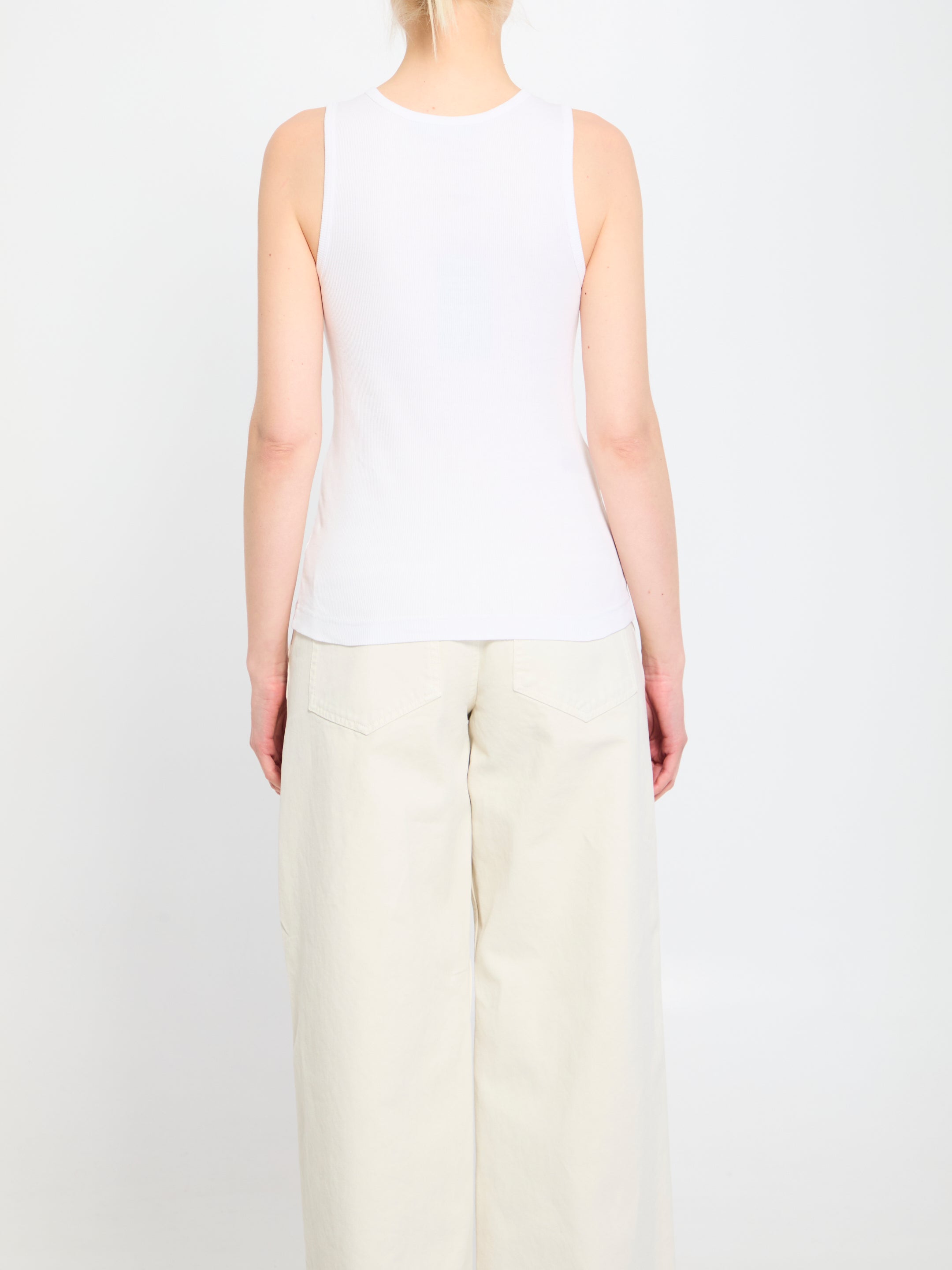 DOLCE&amp;GABBANA 38 ribbed tank top with dg 