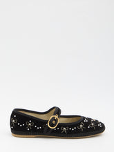 VALENTINO GARAVANI 36 endouce velvet mary-jane ballerina flats 