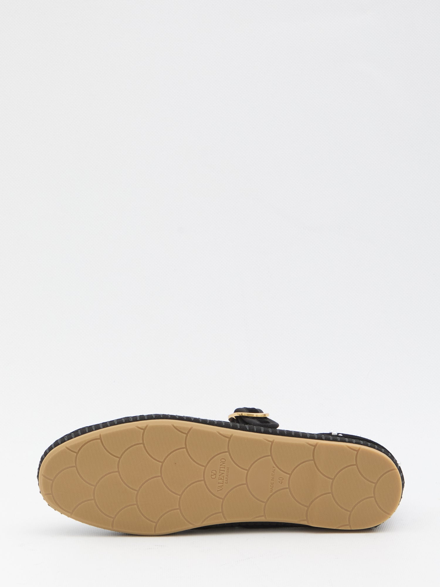 VALENTINO GARAVANI 36 endouce velvet mary-jane ballerina flats 