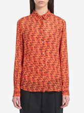 GUCCI 42 printed silk blouse
