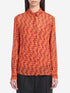 GUCCI 42 printed silk blouse