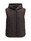 hooded padded gilet