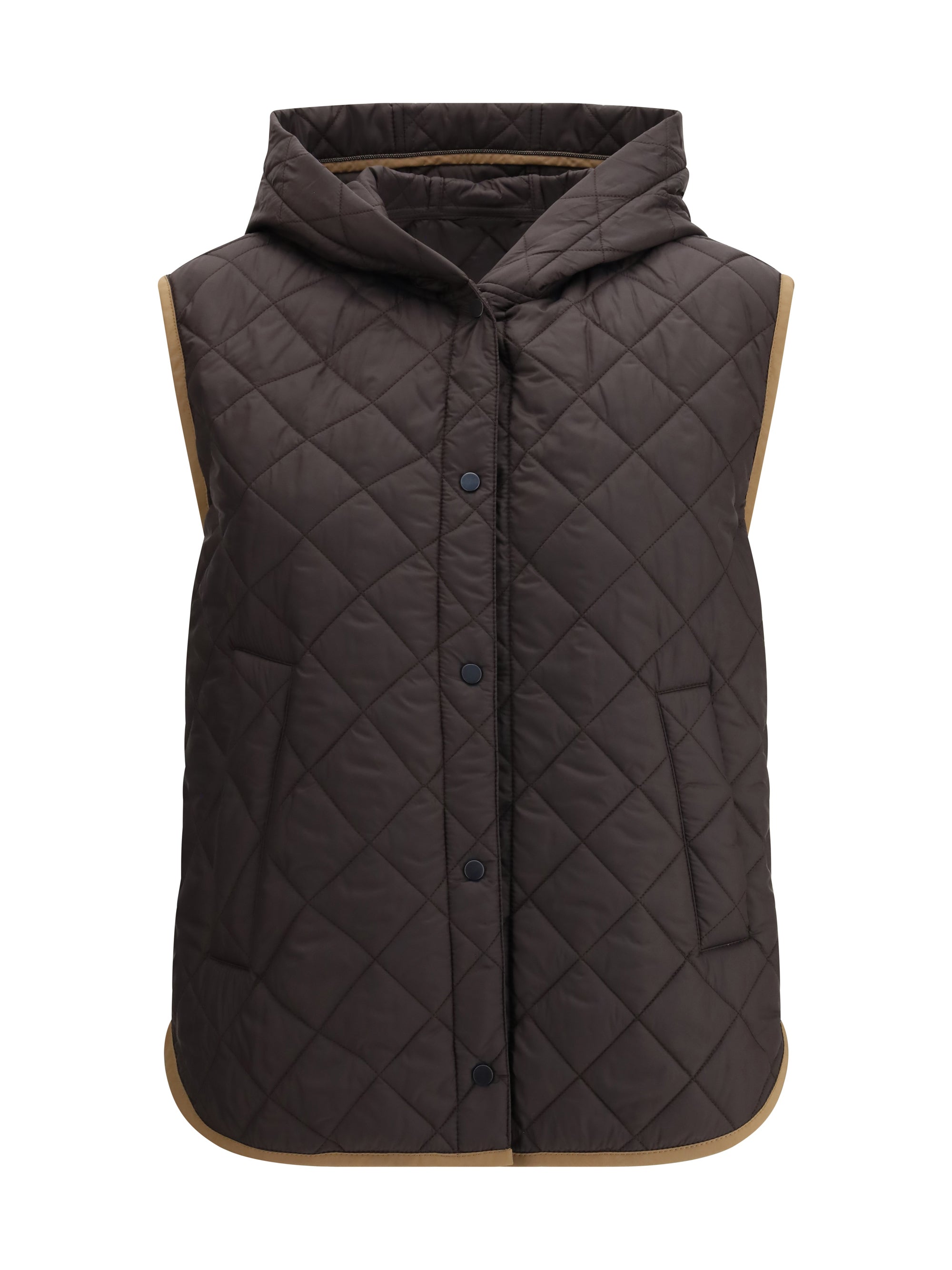 hooded padded gilet