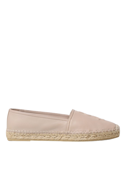 SAINT LAURENT Flat Nude Leather Espadrilles