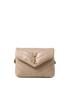 SAINT LAURENT Loulou Toy Beige Leather Shoulder Bag