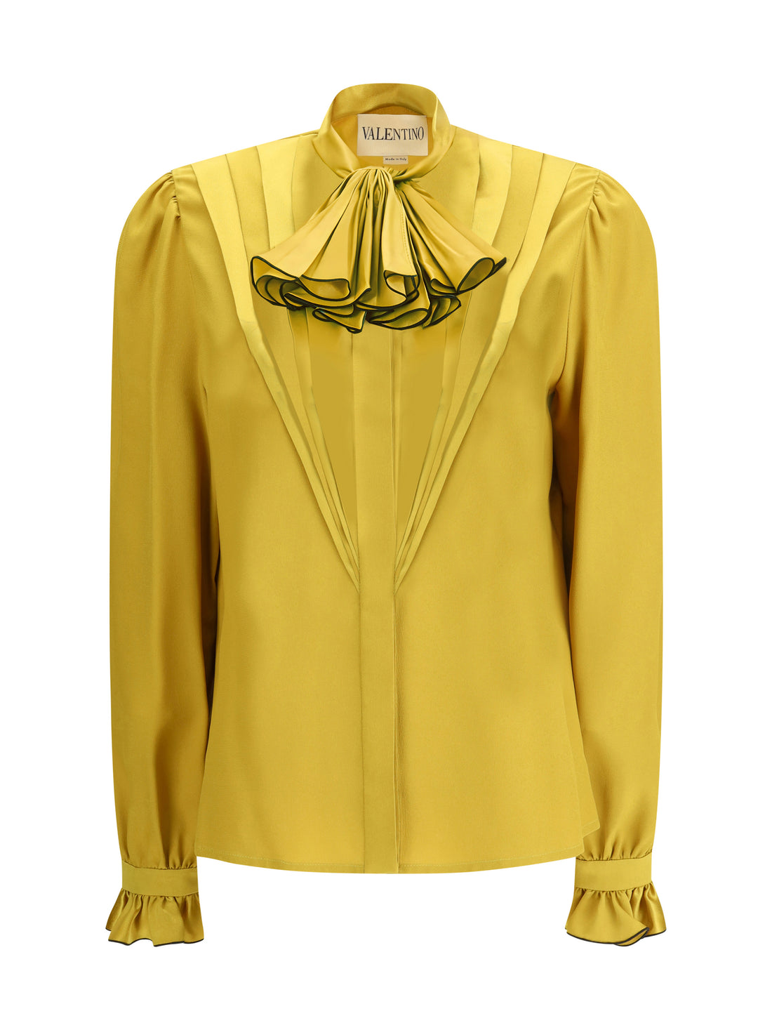 VALENTINO 44 silk ruffle pleated blouse