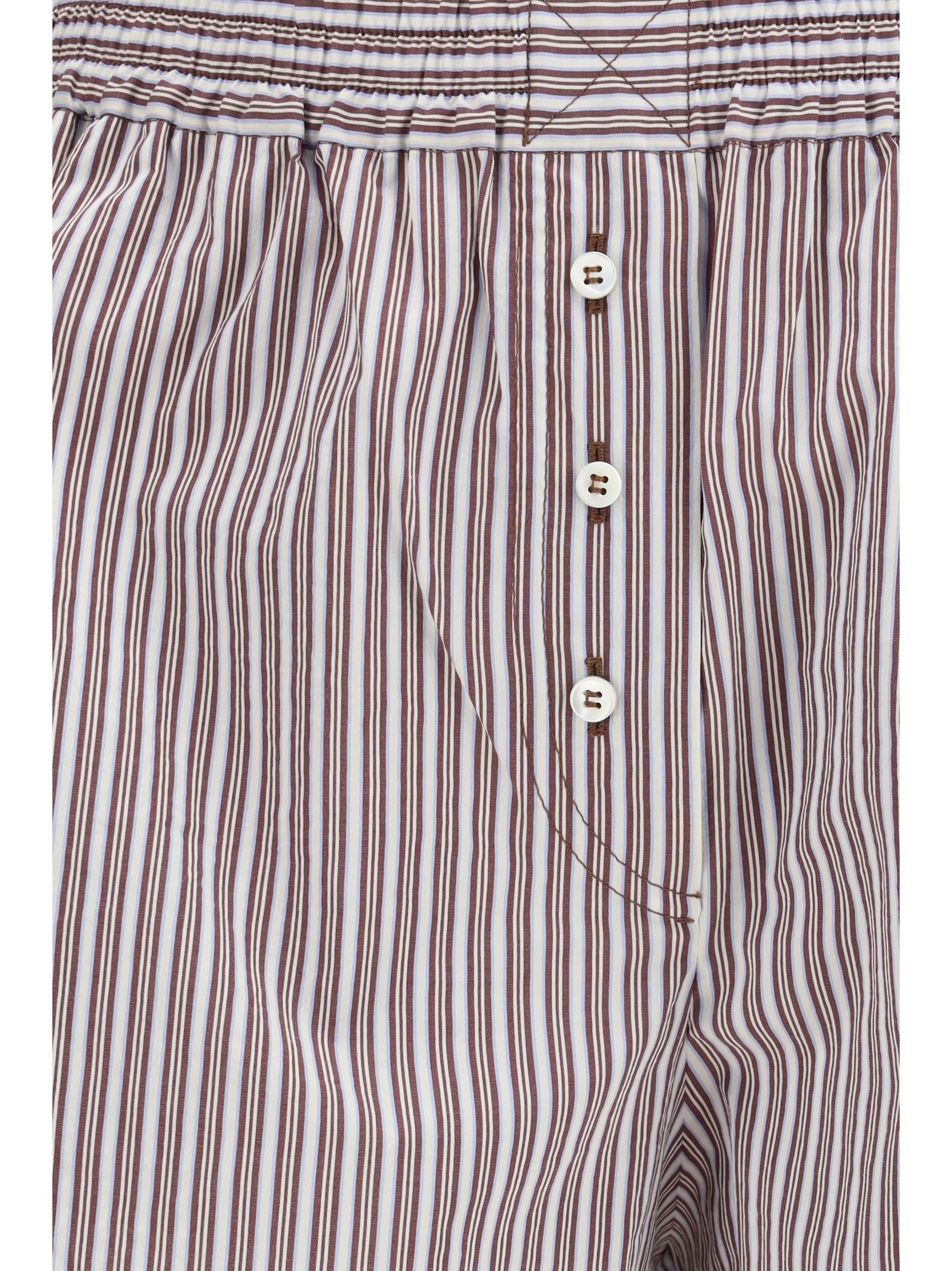 striped silk shorts