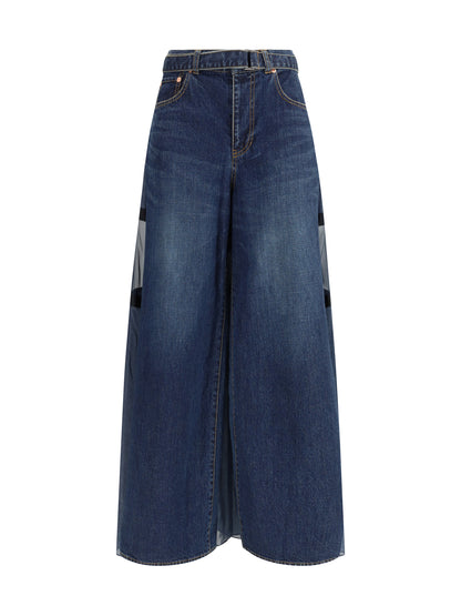 SACAI 1 denim pants with liner back