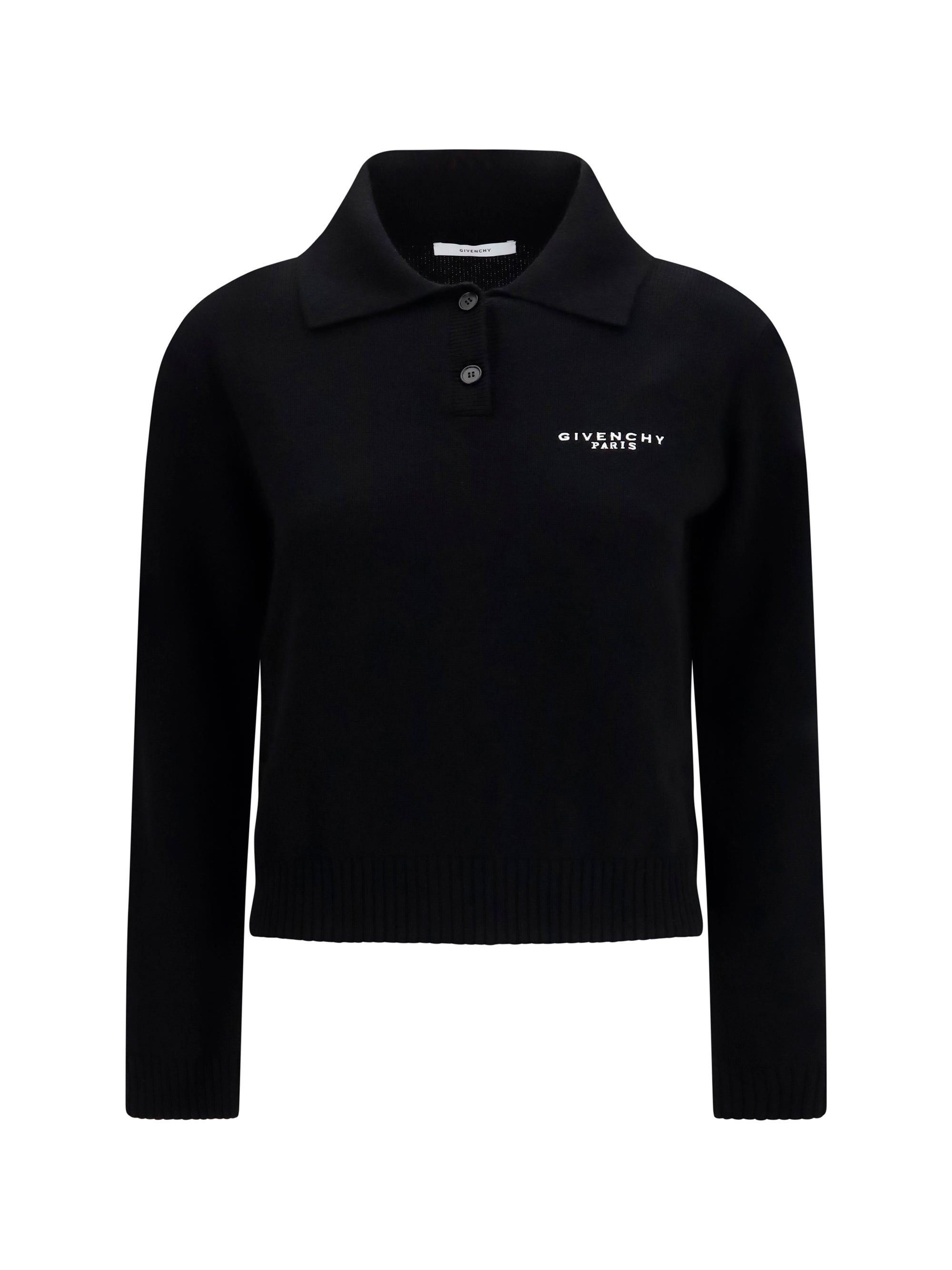 wool and cashmere polo sweater