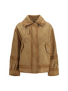 heritage detail suede aviator bomber jacket