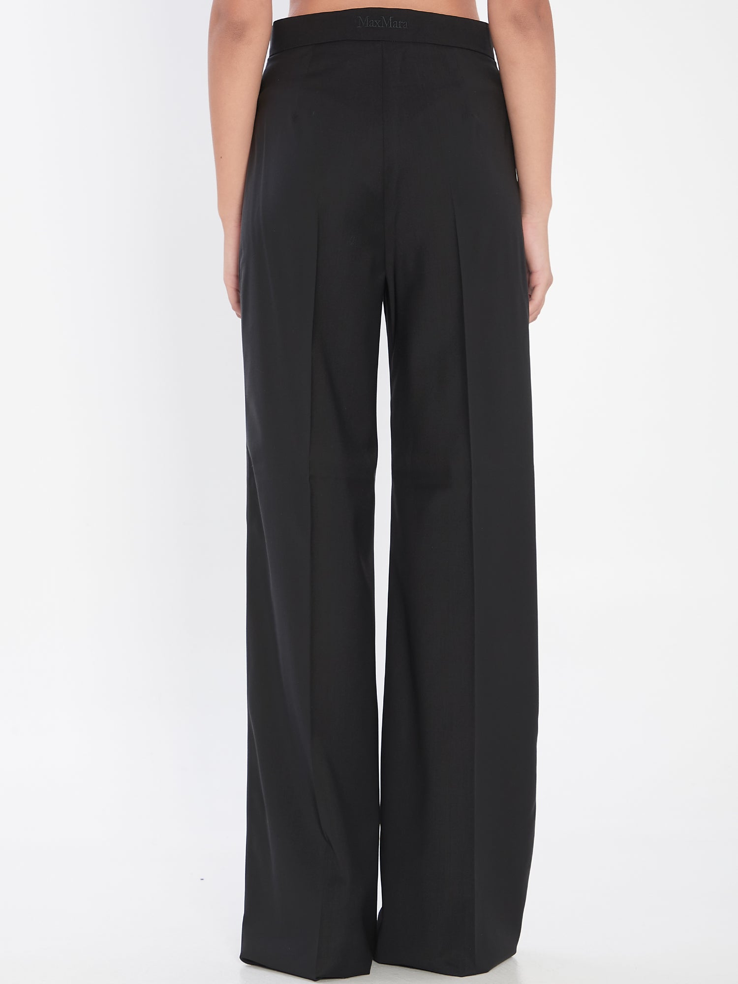 MAX MARA 40 straight-leg trousers in light wool