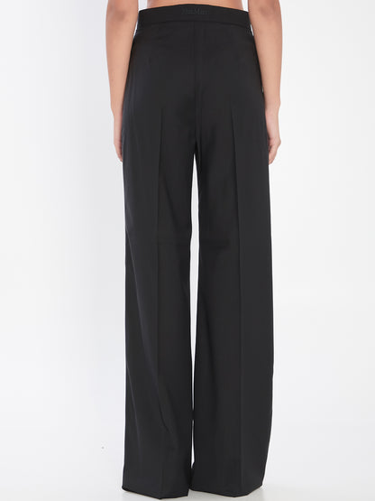 MAX MARA 40 straight-leg trousers in light wool