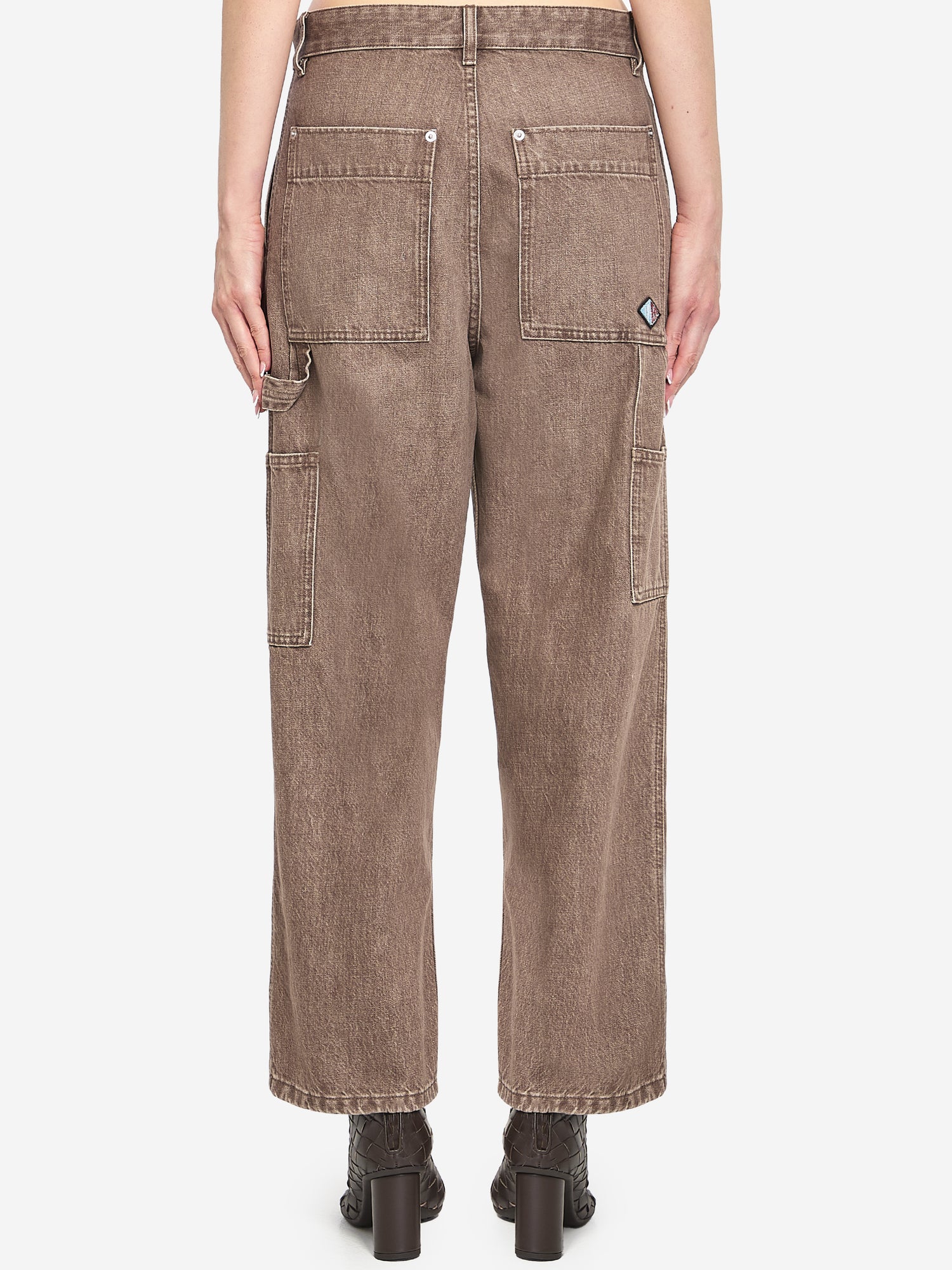 BOTTEGA VENETA 40 brown cargo jeans