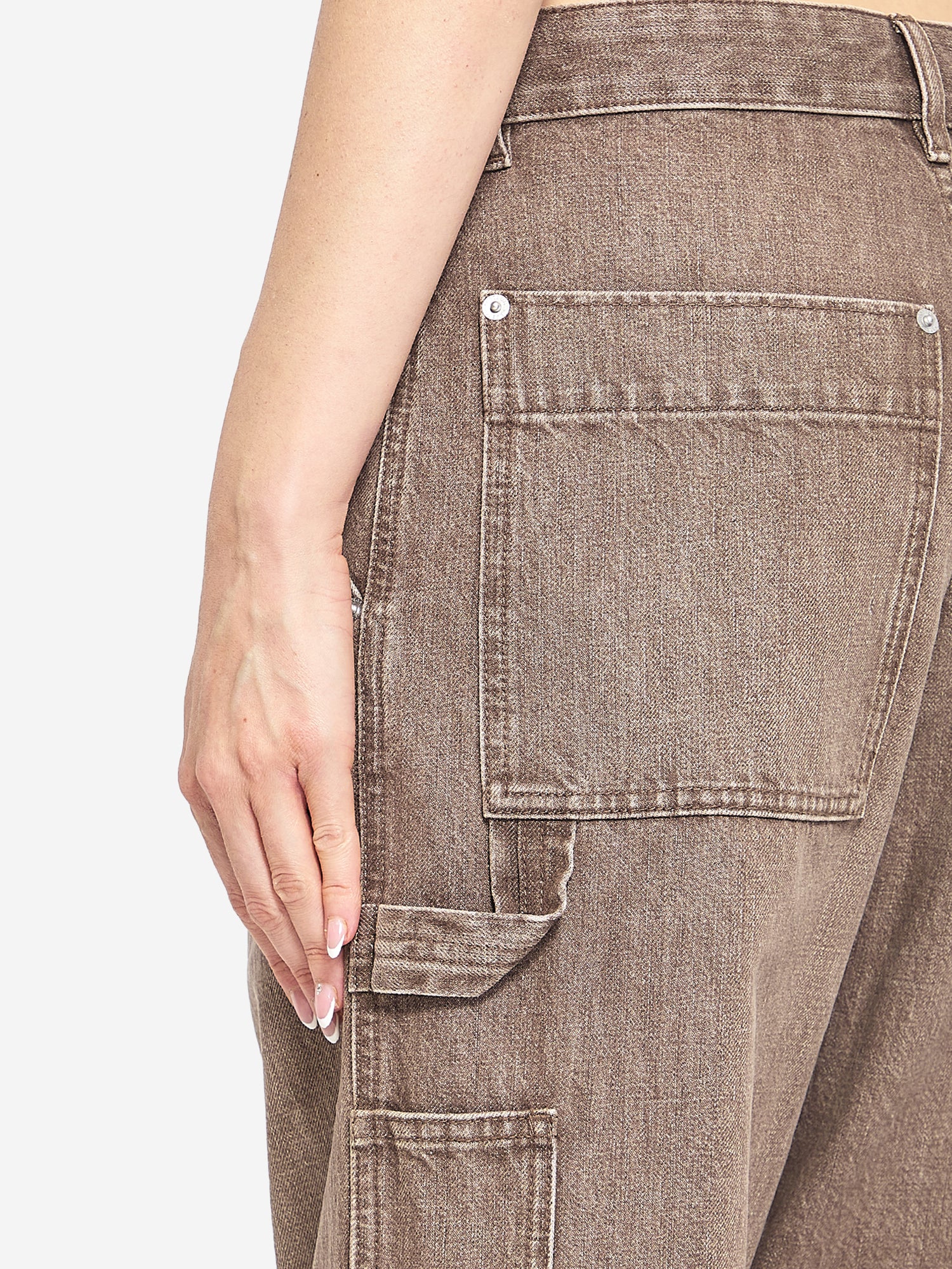 BOTTEGA VENETA 40 brown cargo jeans