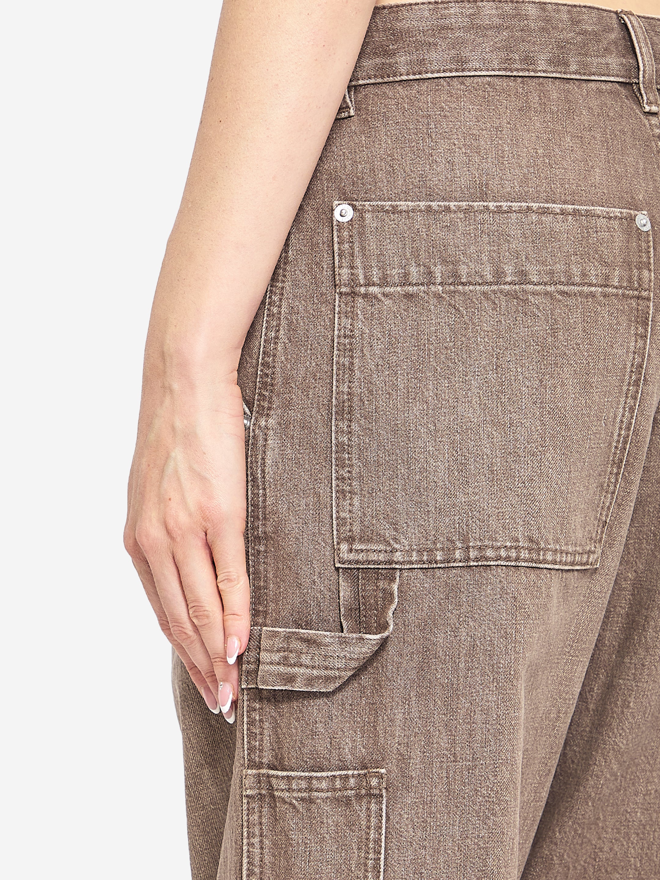 BOTTEGA VENETA 40 brown cargo jeans