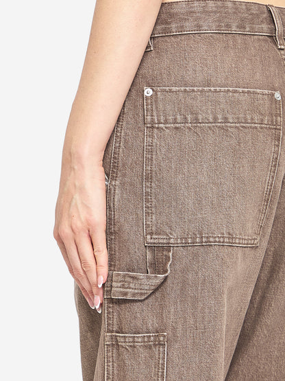 BOTTEGA VENETA 40 brown cargo jeans