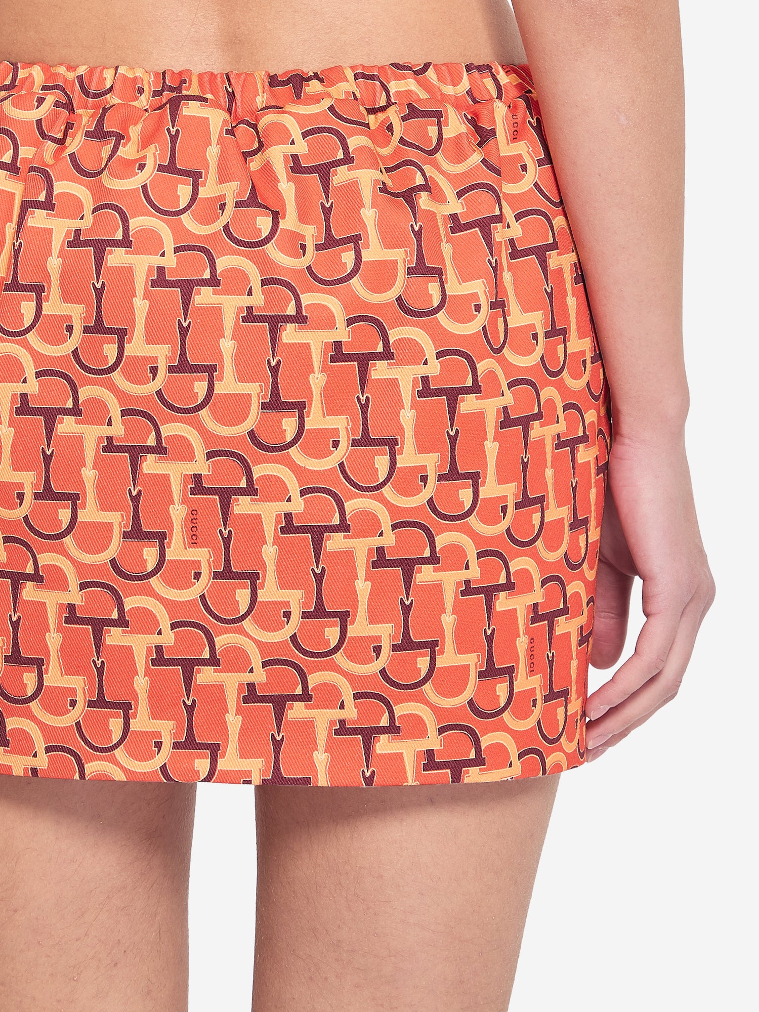 GUCCI 40 printed mini skirt