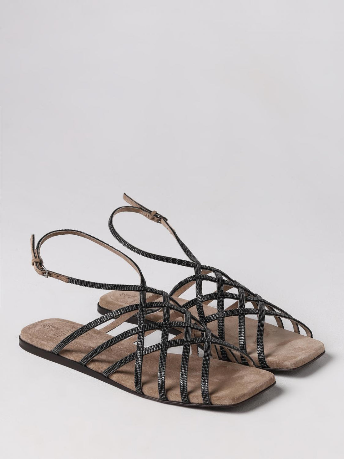 BRUNELLO CUCINELLI 36 sandal in leather with jewel