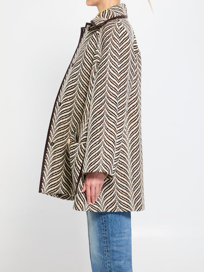 VALENTINO GARAVANI 40 animalier peacoat