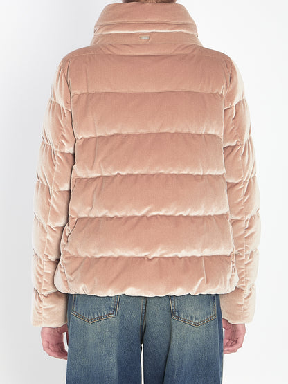 HERNO 40 velvet-effect jacket