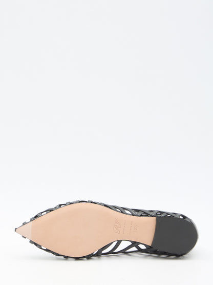 ROGER VIVIER 36 i love vivier multistrap ballerinas