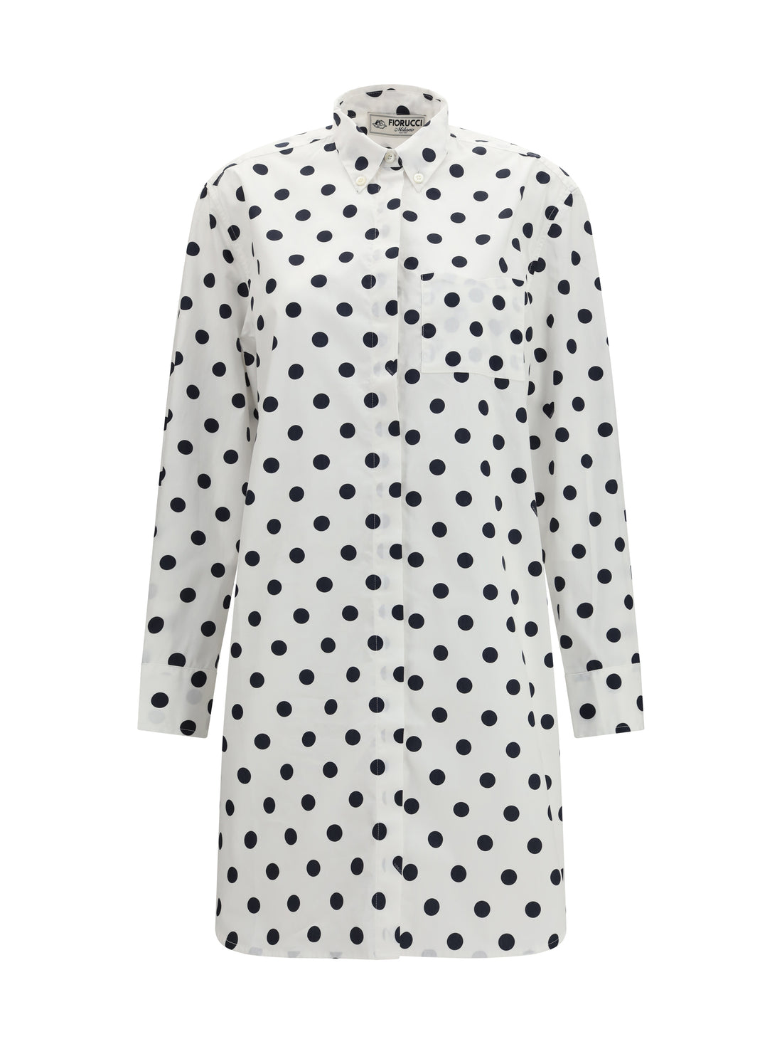 FIORUCCI 38 polka-dot midi shirt dress