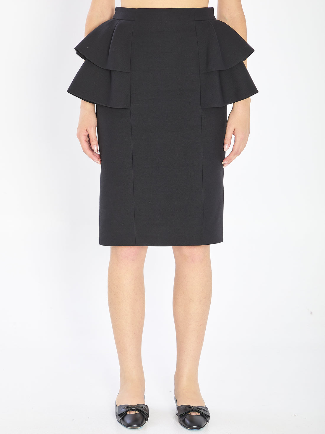 VALENTINO GARAVANI 40 midi skirt in couture crepe