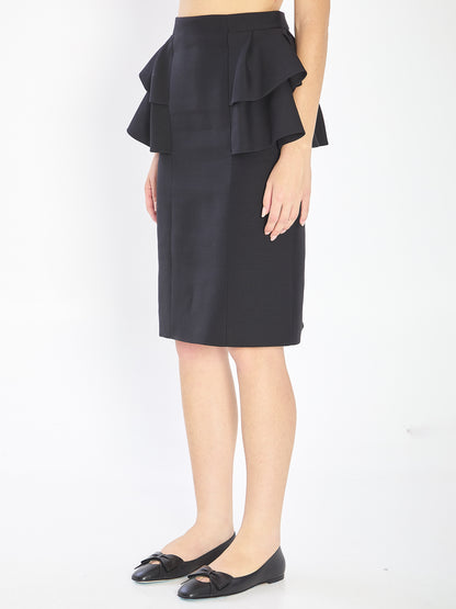 VALENTINO GARAVANI 40 midi skirt in couture crepe