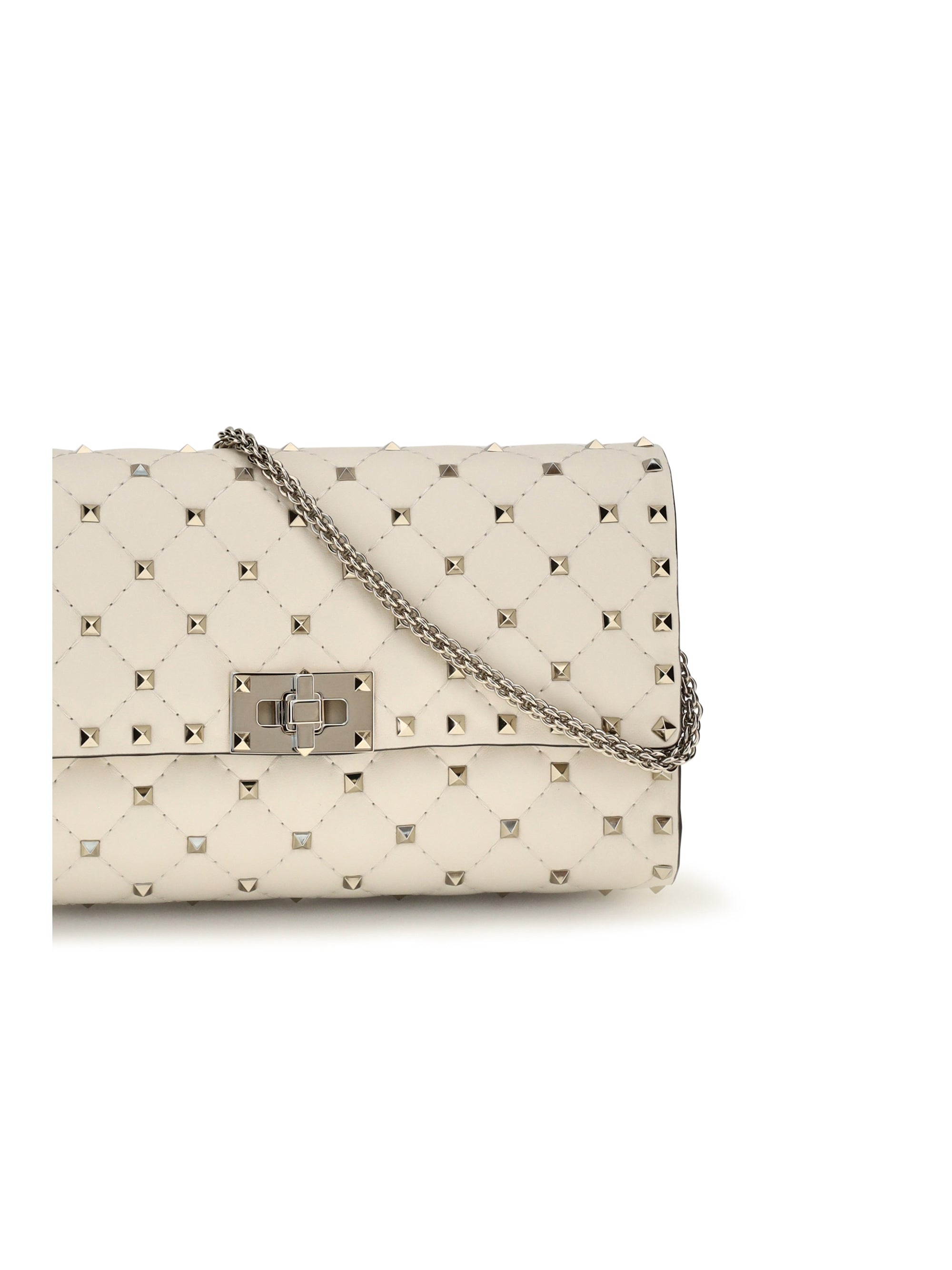 rockstud spike quilted nappa shoulder bag