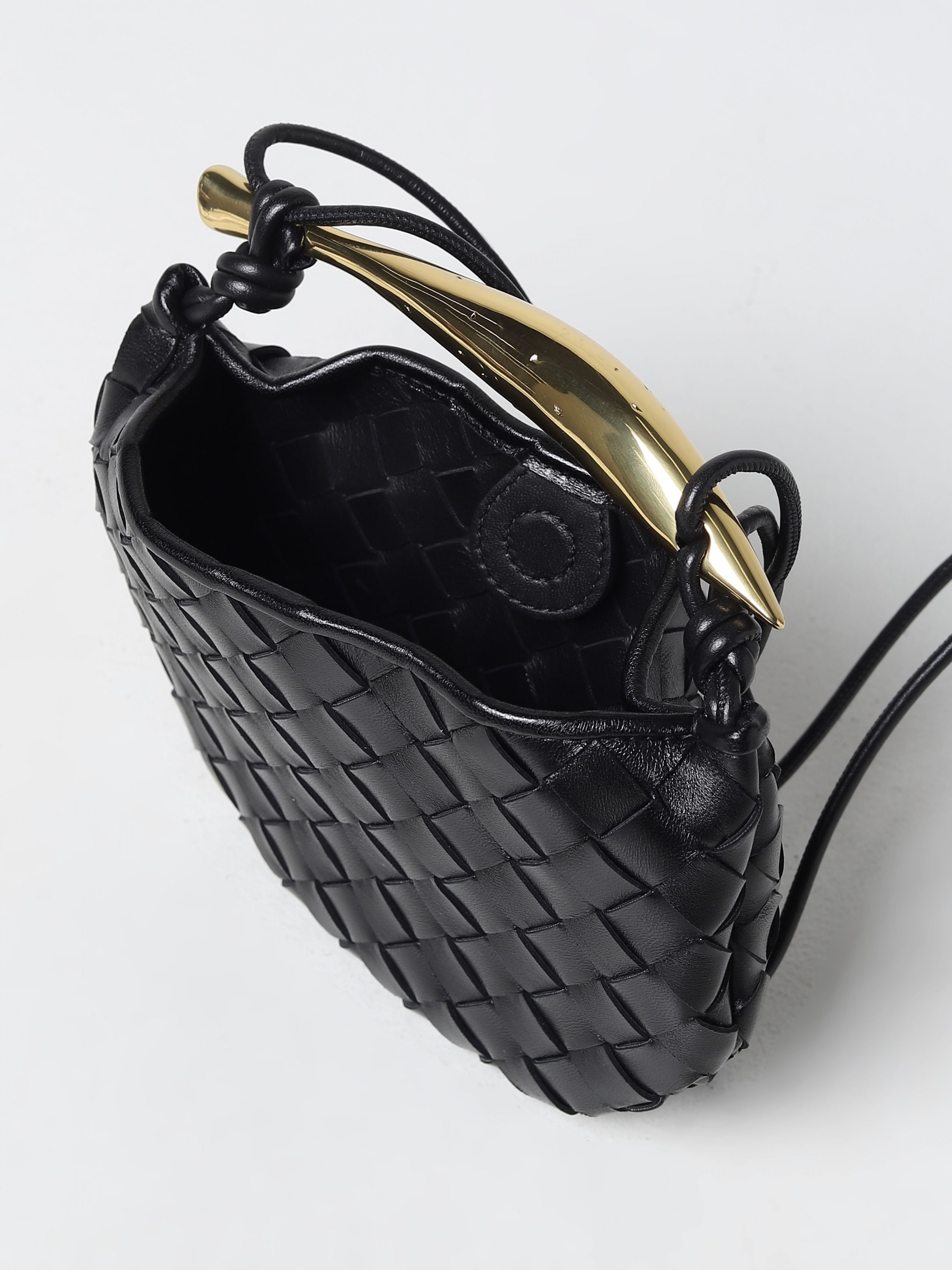 Sardine Mini Black Leather Shoulder Bag