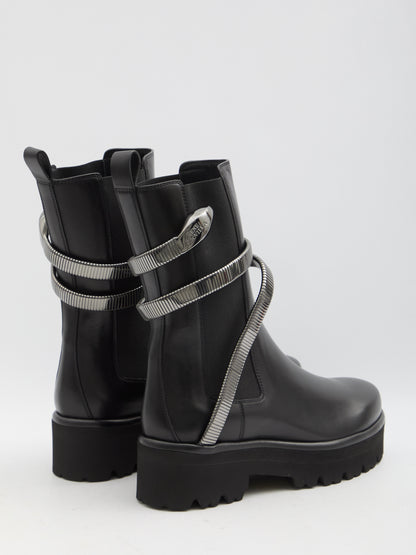 RENE CAOVILLA 36 juniper 45 biker boots