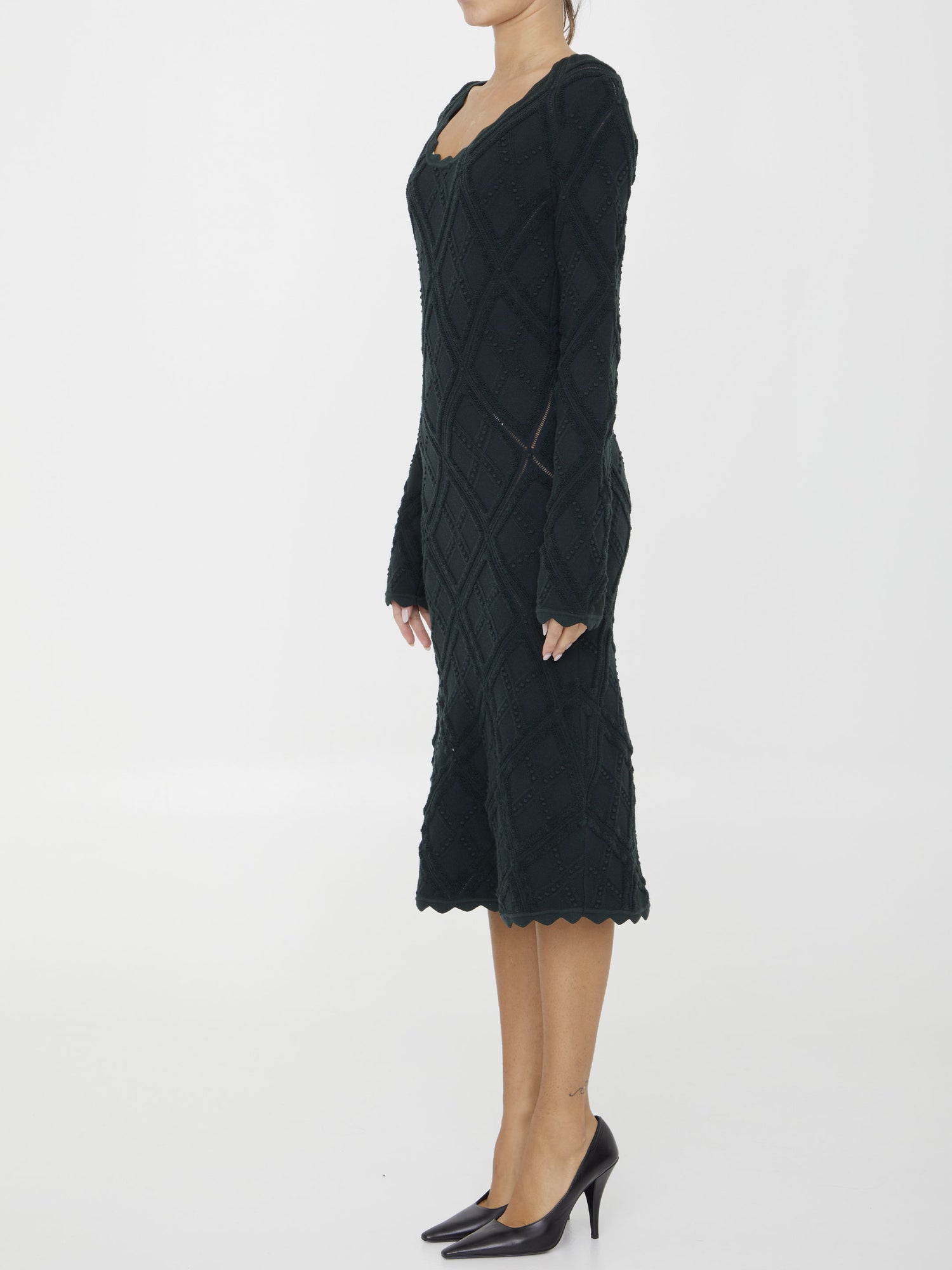 BURBERRY M aran knit dress