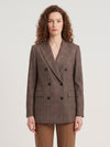 double-breasted jacket in prince of wales check