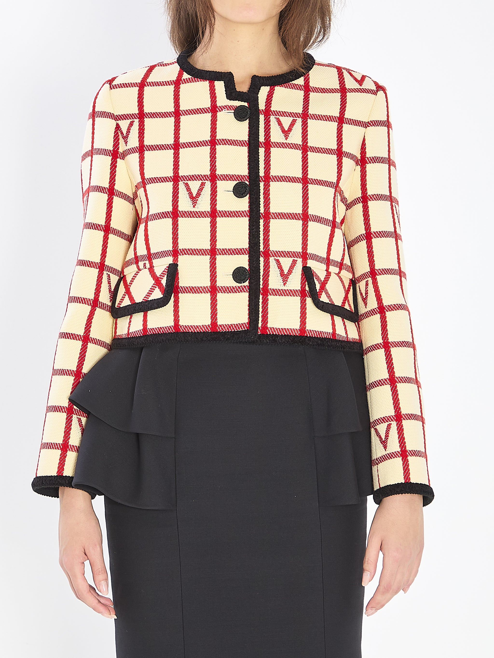 vlogo check jacket
