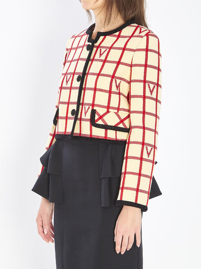 VALENTINO GARAVANI 40 vlogo check jacket 