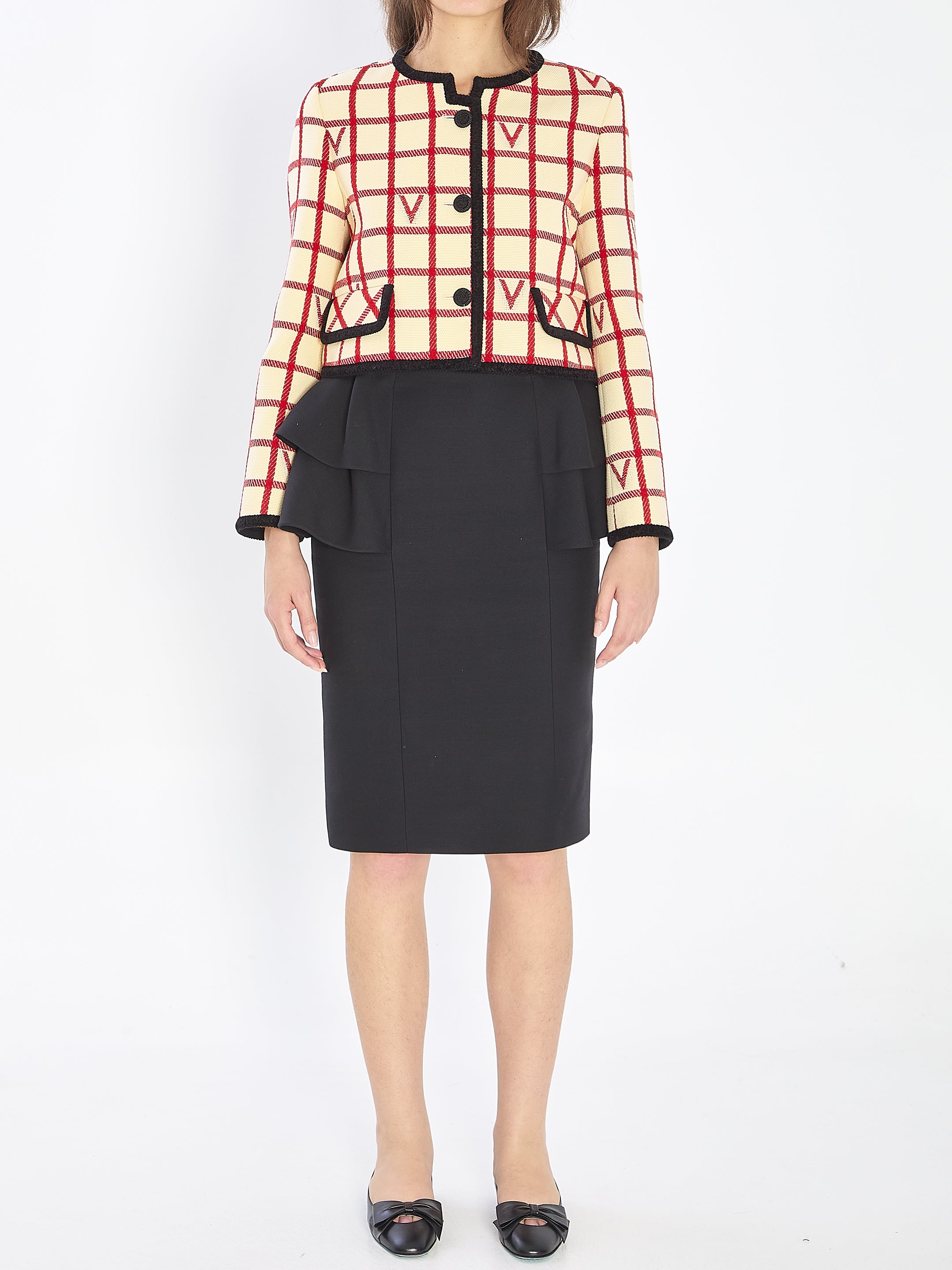 VALENTINO GARAVANI 40 vlogo check jacket 