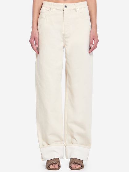 BOTTEGA VENETA 38 turned up jeans