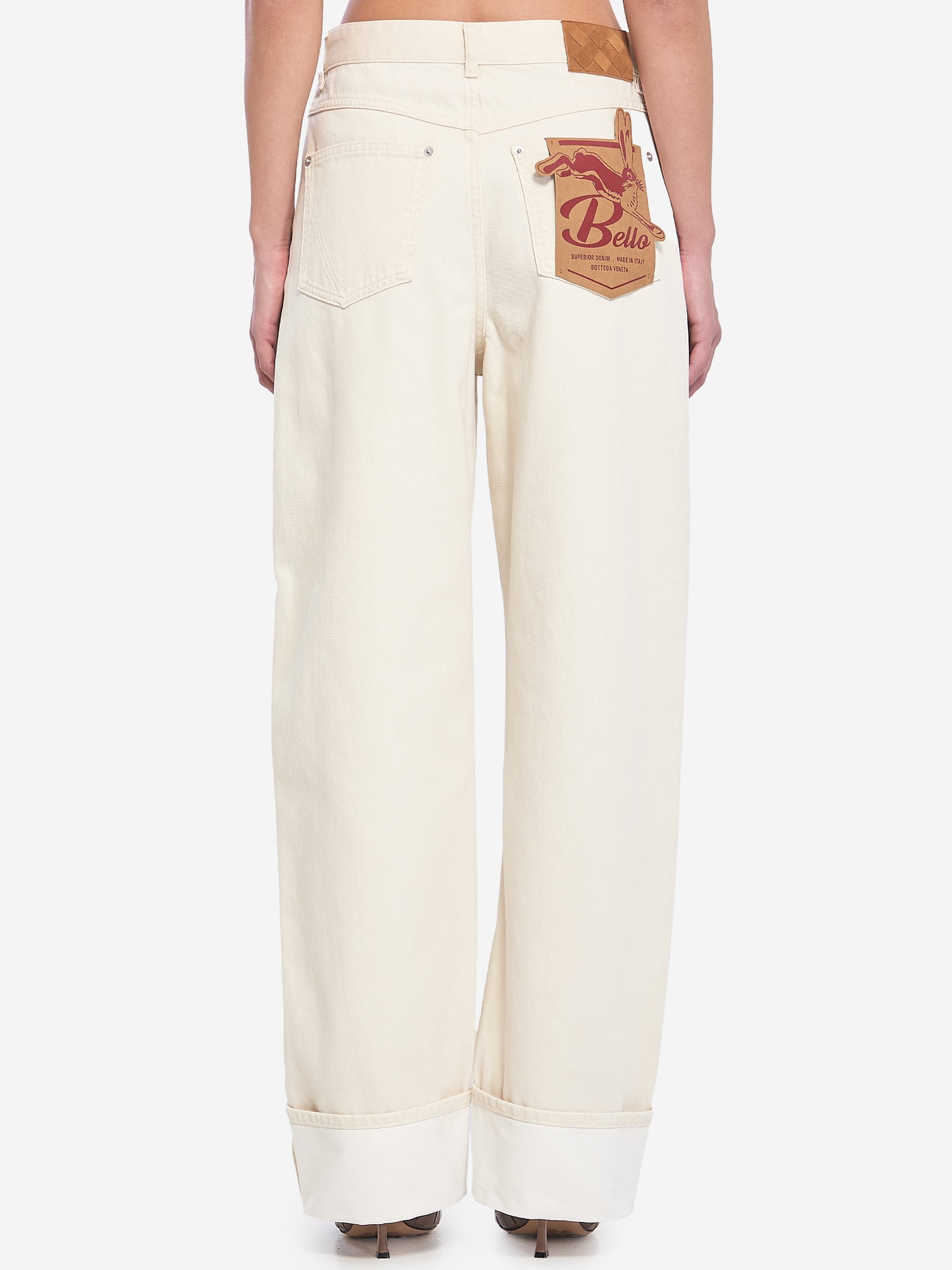 BOTTEGA VENETA 38 turned up jeans