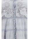 paule long ruffled dress