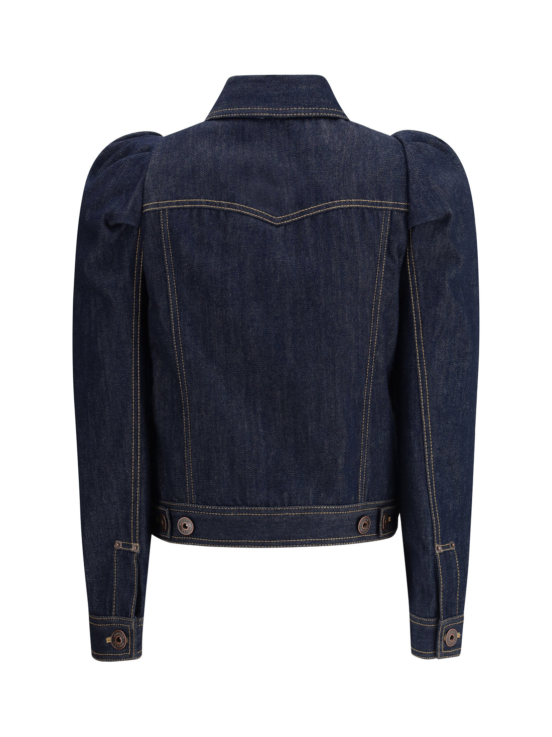 ALEXANDER MCQUEEN 42 denim jacket with pointed shoulders