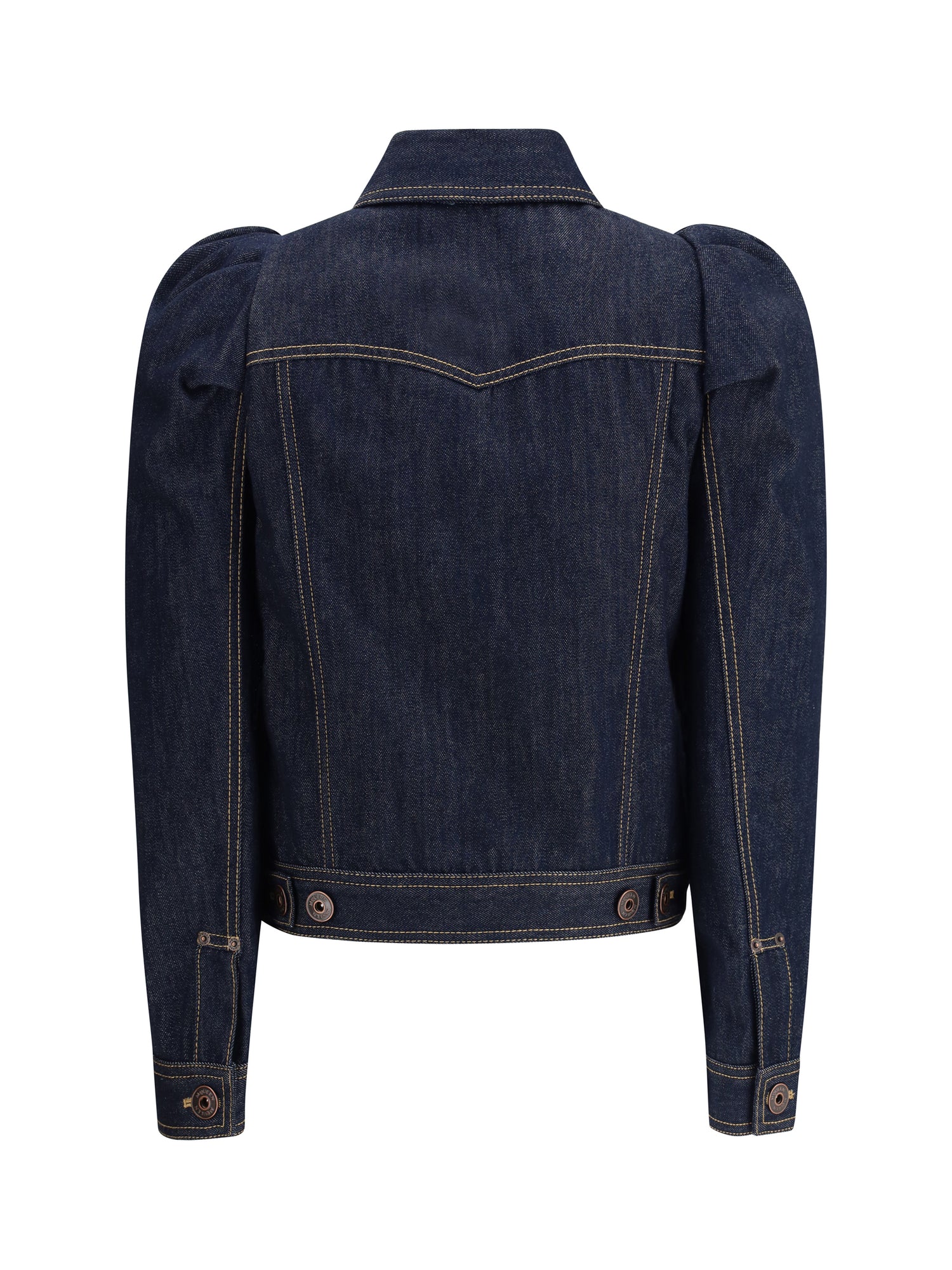 ALEXANDER MCQUEEN 42 denim jacket with pointed shoulders