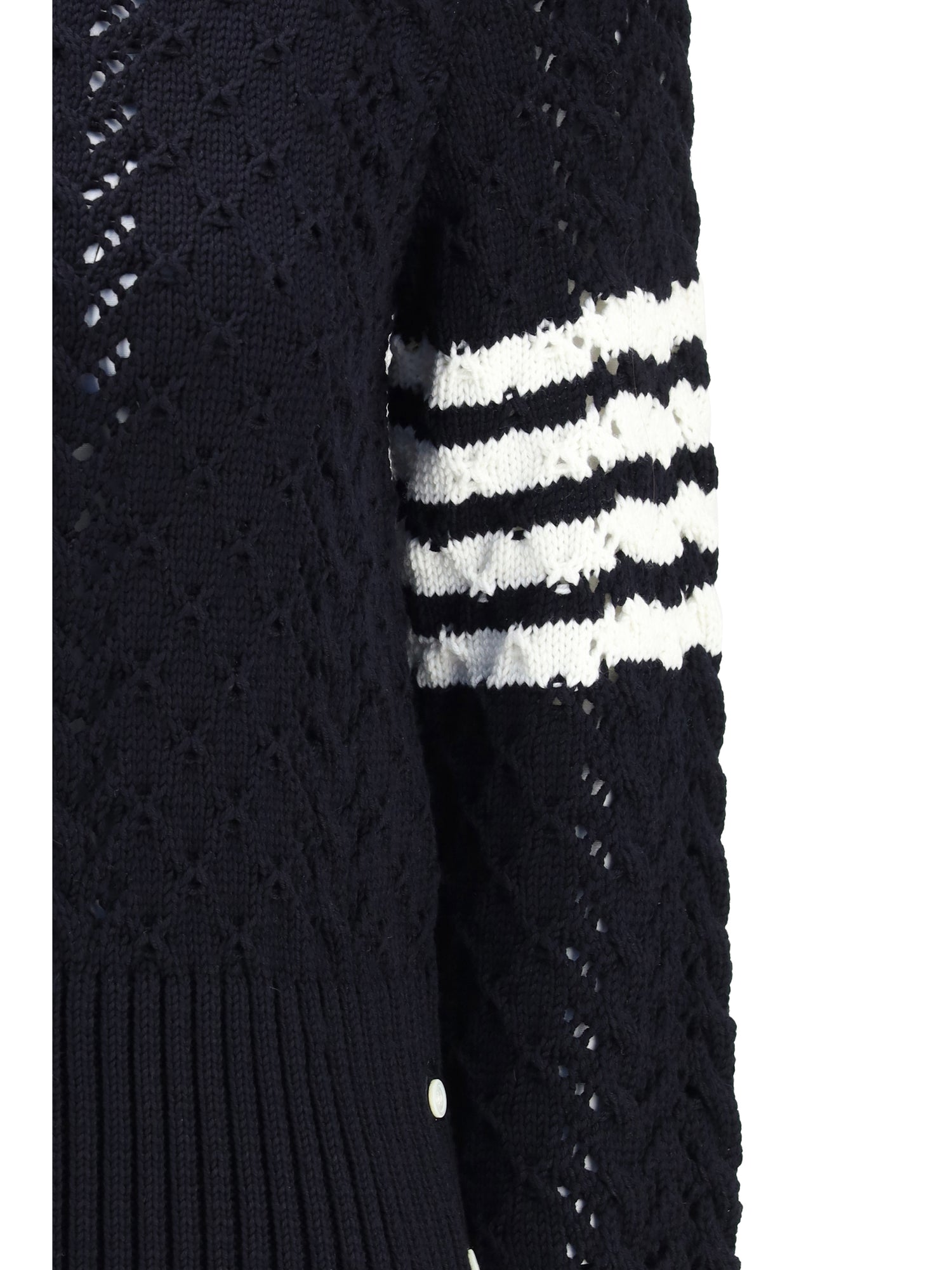 THOM BROWNE 38 pointelle sweater