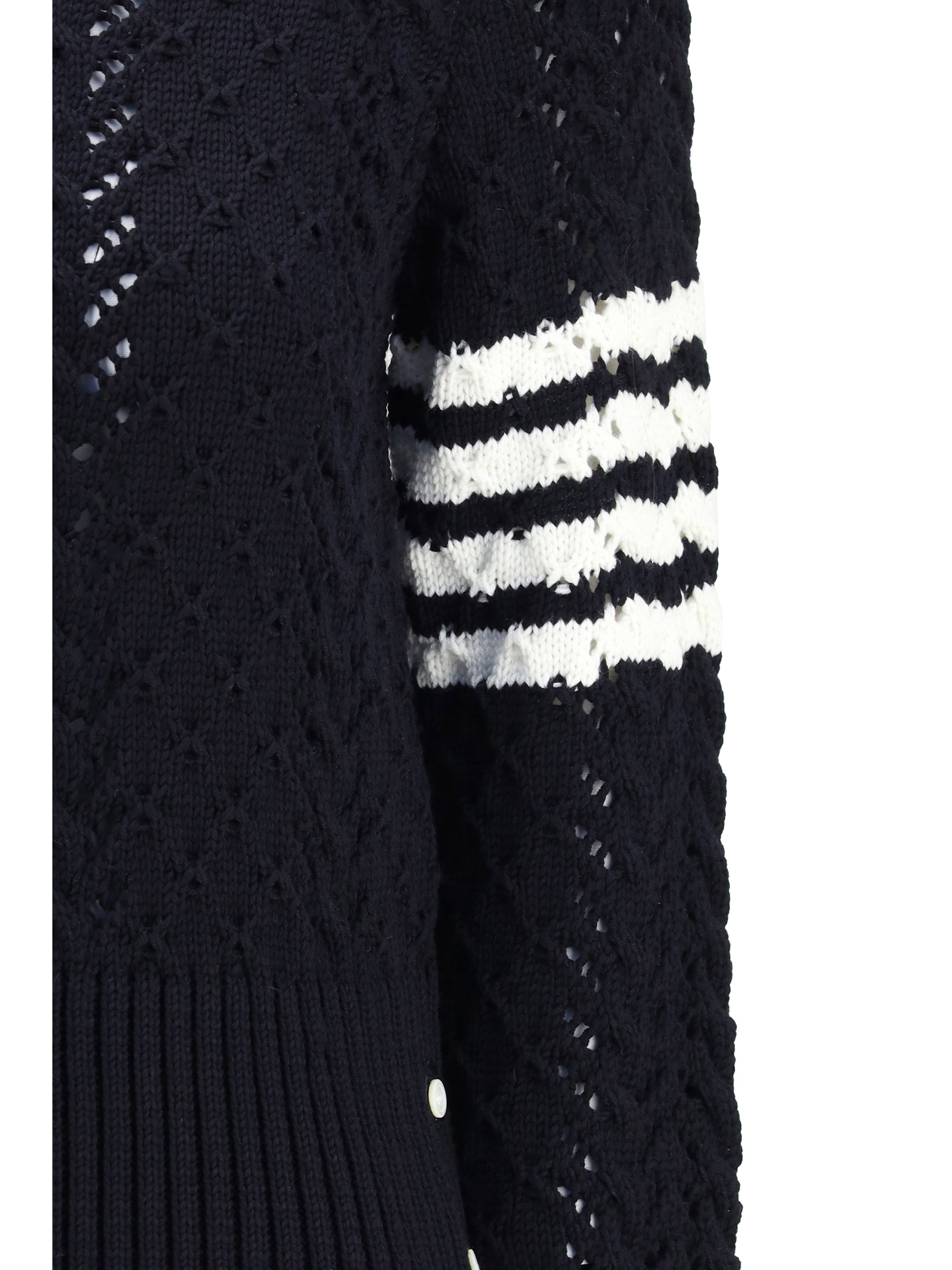 THOM BROWNE 38 pointelle sweater