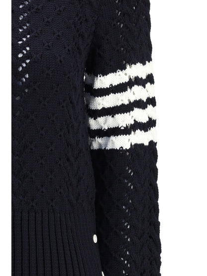 THOM BROWNE 38 pointelle sweater