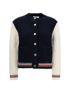 bicolor cashmere cardigan
