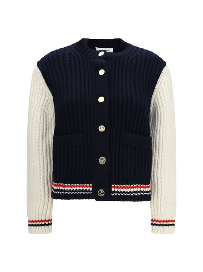 bicolor cashmere cardigan